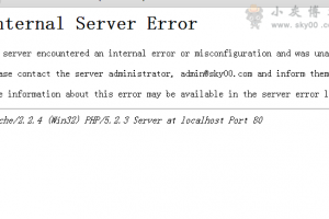 如何让apache支持.htaccess 解决Internal Server Error  The server ...错误